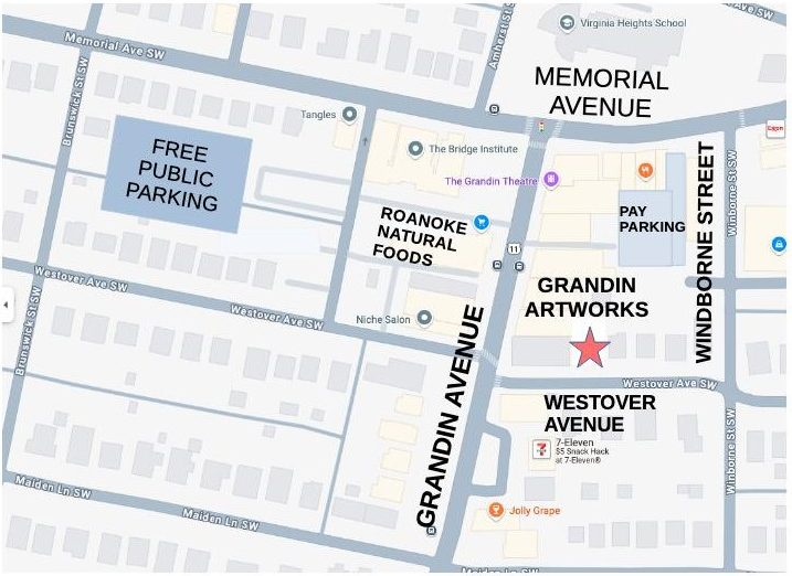street map of Grandin Art Works