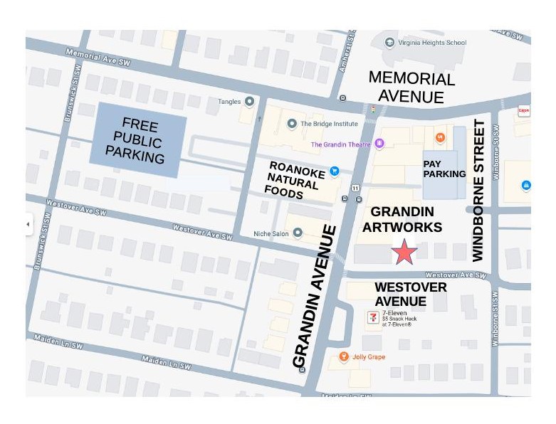 street map of Grandin Art Works